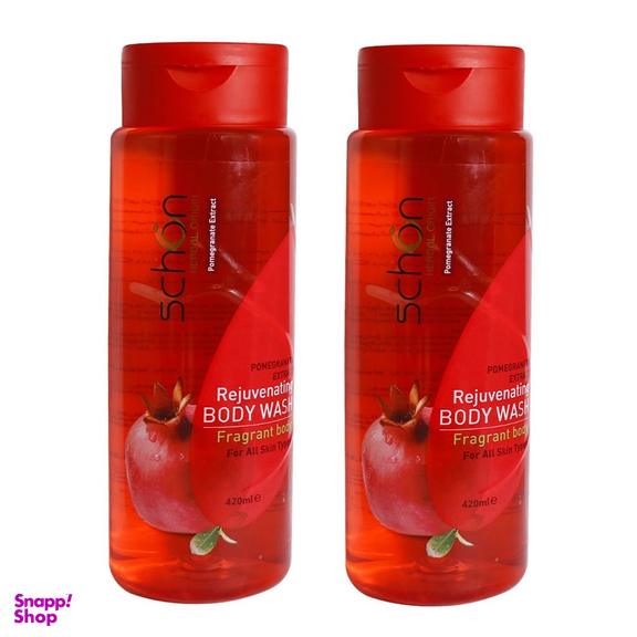 پک دو عددی شامپو بدن انار شون (SCHON) حجم 420 میلی لیتر