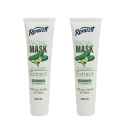 ماسک صورت رینوزیت (Renuzit) مدل خیار حجم 100 میلی‌ لیتر مجموعه 2 عددی