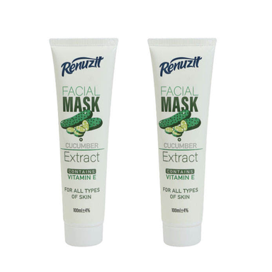 ماسک صورت رینوزیت (Renuzit) مدل خیار حجم 100 میلی‌ لیتر مجموعه 2 عددی