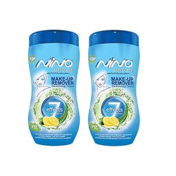 دستمال مرطوب آرایش نینو (Nino) مدل کمر باریک بسته 48 عددی مجموعه 2 عددی