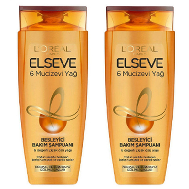 شامپو مو لورآل (Loreal) مدل 6Mucizevi Yag حجم 450 میلیلیتر مجموعه 2 عددی