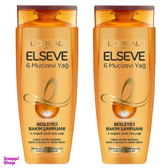 شامپو مو لورآل (Loreal) مدل 6Mucizevi Yag حجم 450 میلیلیتر مجموعه 2 عددی
