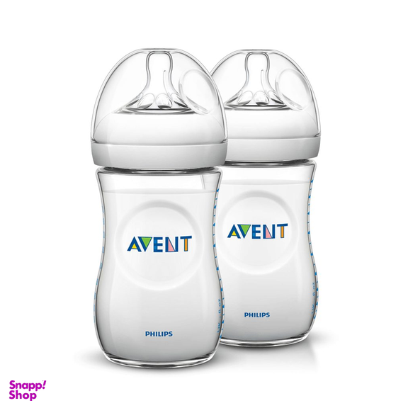 شیشه شیر طلقی اونت (Avent) گنجایش 260 میلی لیتر مجموعه 2 عددی