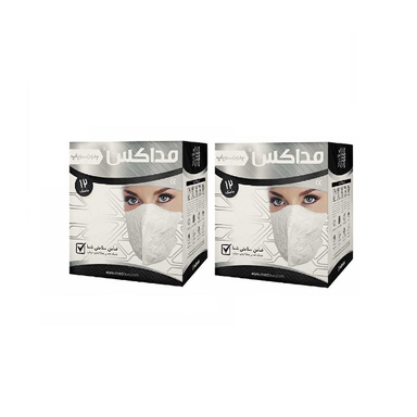 ماسک ان95 کربن پلاس مداکس (Medoux) بسته 12 عددی مجموعه 2 عددی