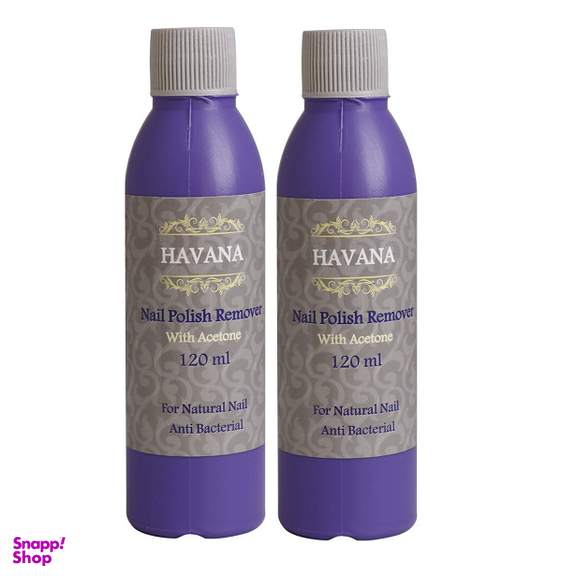 لاک پاک کن هاوانا (Havana) حاوی استون حجم 120میلی‌لیتر مجموعه 2 عددی