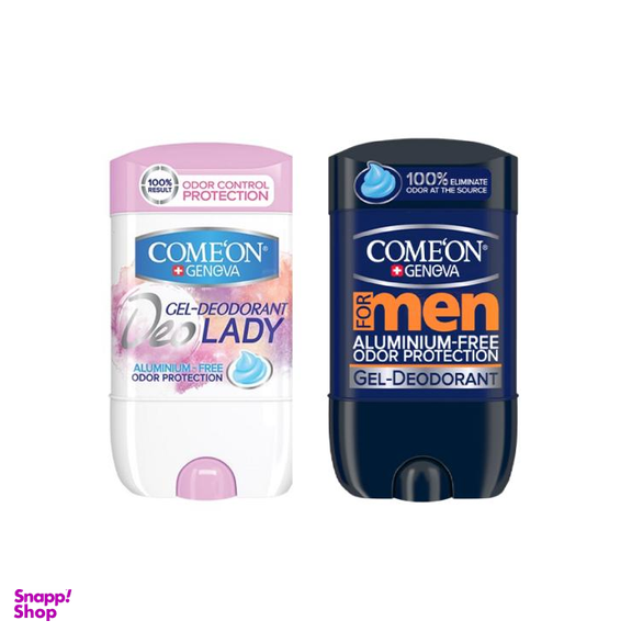 ژل شفاف ضد تعریق زنانه کامان (Comeon) مدل ZH105 حجم 75 میلی لیتر مجموعه 2 عددی