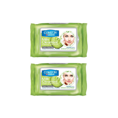 دستمال مرطوب کامان (Comeon) مدل Milk Cleanser بسته 20 عددی مجموعه 2 عددی