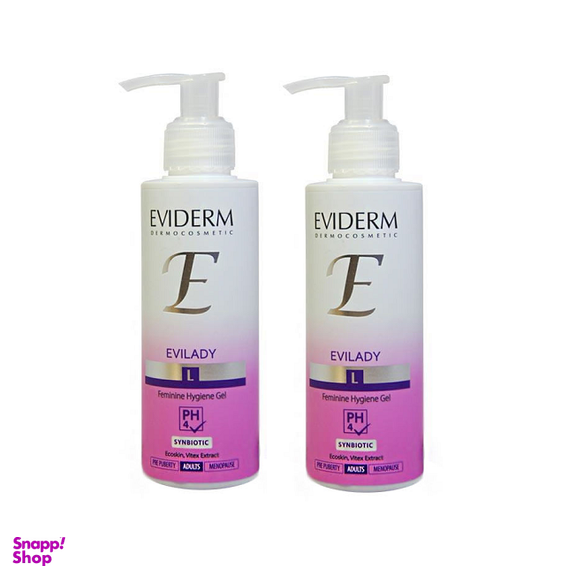 ژل بهداشتی بانوان اویدرم (Eviderm) مدل Evilady حجم 150 میلی لیتر مجموعه 2 عددی