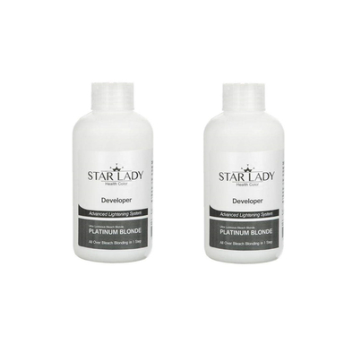 کرم پلاتینه رنگ مو استار لیدی (Star Lady) مدل Blonde حجم 120 میلی‌ لیتر مجموعه 2 عددی