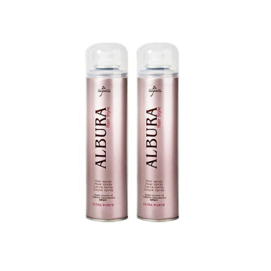 اسپری چسب مو آلبورا (Albura) مدل Ultra Forte حجم 250 میلی‌ لیتر مجموعه 2 عددی