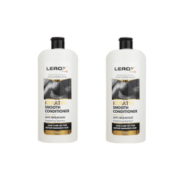 نرم کننده مو سر لروکس (Lerox) مدل Keratin مناسب موهای شکننده و آسیب دیده وزن 300 گرم مجموعه 2 عددی