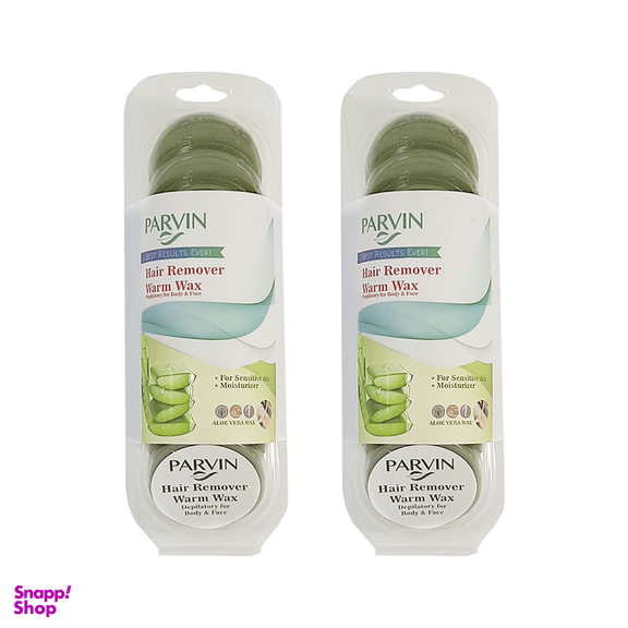 وکس موبر پروین (Parvin) مدل Aloe vera وزن 20 گرم بسته 10 عددی مجموعه 2 عددی