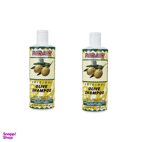 شامپو پرژک (Parjak) مدل Olive وزن 450 میلی‌لیتر مجموعه 2 عددی