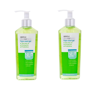 ژل شستشوی صورت نیودرم (Neuderm) مدل Gentle Purifier حجم 200 میلی‌لیتر مجموعه 2 عددی