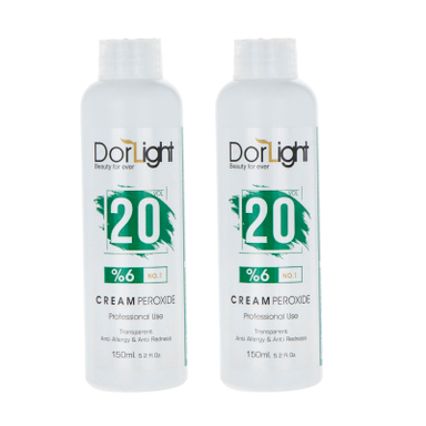 اکسیدان 6% کوچیک دورلایت (Dorlight) حجم 150 میلی لیتر مجموعه 2 عددی