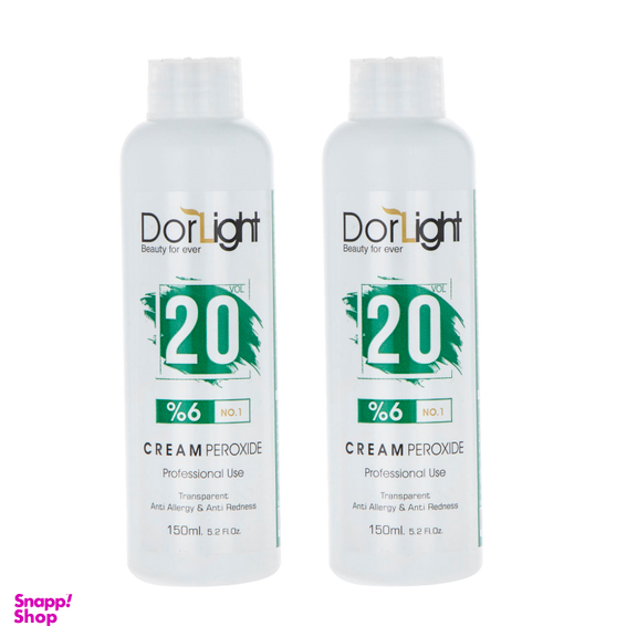 اکسیدان 6% کوچیک دورلایت (Dorlight) حجم 150 میلی لیتر مجموعه 2 عددی