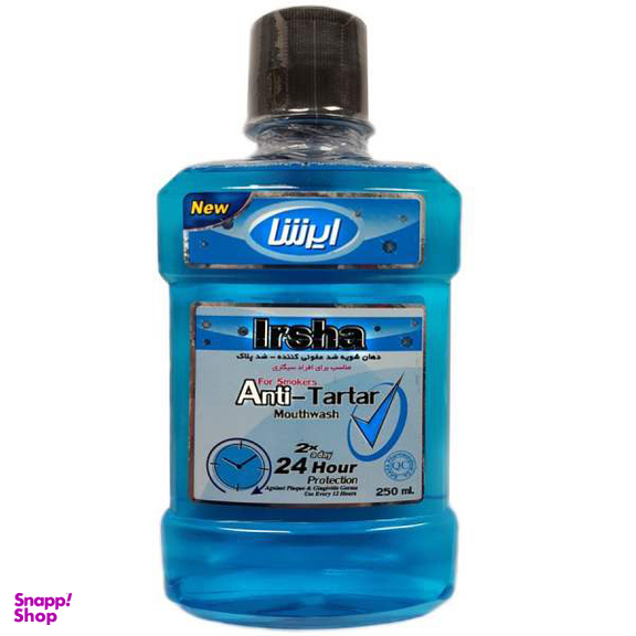 دهان شویه ایرشا (Irsha) مدل Anti Tartar حاوی زینک کلراید حجم 250 میلی‌ لیتر