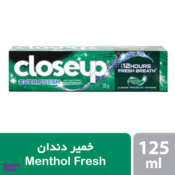 خمیر دندان کلوز آپ سری Ever Fresh مدل Menthol Fresh مقدار 125 گرم