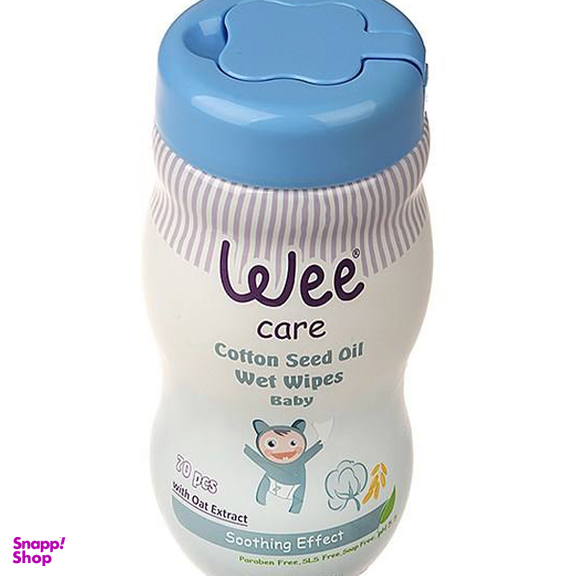 دستمال مرطوب وی کر (Wee Care) مخصوص کودک مدل Cotton Seed Oil بسته 70 عددی