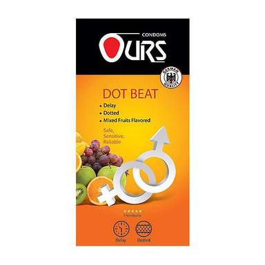 کاندوم تاخیری اورز (Ours) مدل Dot Beat بسته 12 عددی