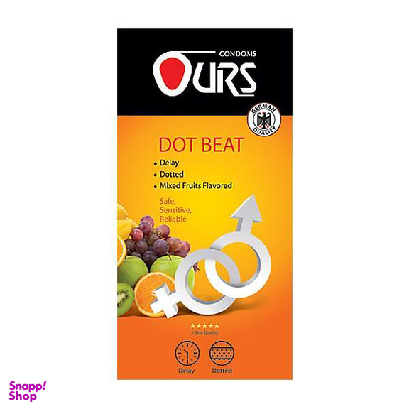 کاندوم تاخیری اورز (Ours) مدل Dot Beat بسته 12 عددی
