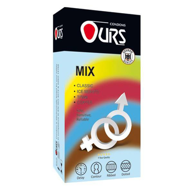 کاندوم ساده اورز (Ours) مدل Mix بسته 12 عددی