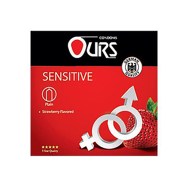 کاندوم ساده اورز (Ours) مدل Sensitive بسته 3 عددی