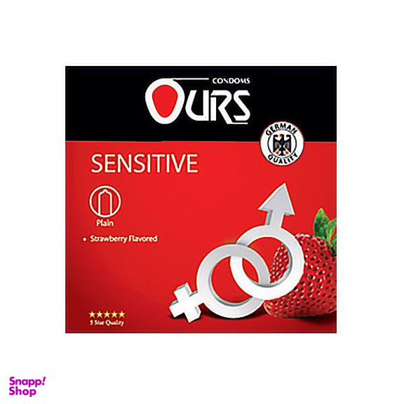 کاندوم ساده اورز (Ours) مدل Sensitive بسته 3 عددی