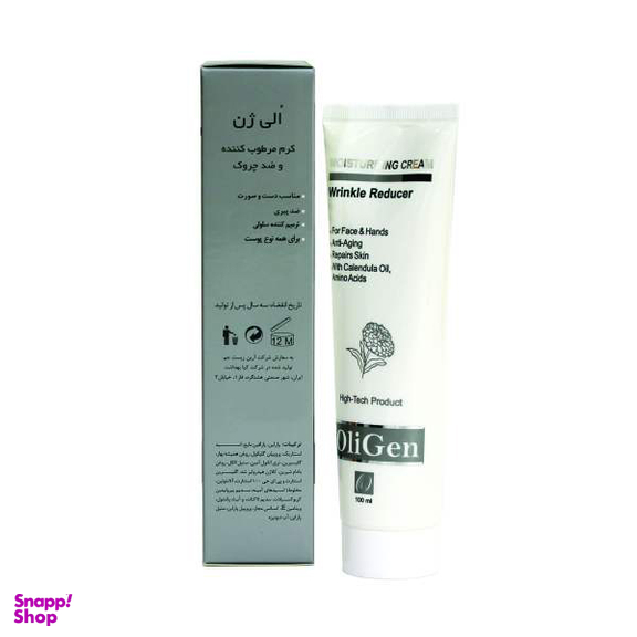 کرم مرطوب کننده الی ژن (Oligen) مدل Wrinkle Reducer حجم 100 میلی‌لیتر