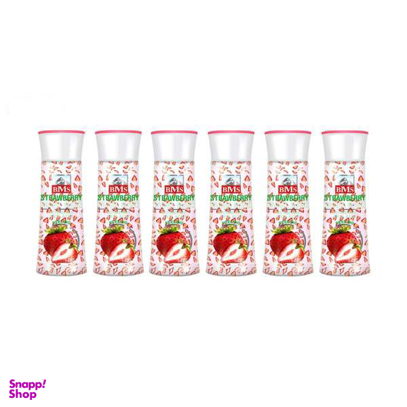 ماسک صورت بی ام اس (Bms) مدل Strawberry حجم 160 میلی‌لیتر بسته 6 عددی