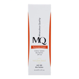 کرم ضد آفتاب ام کیو (Mq) مدل NATURAL BEIGE BIO TACHES حجم 55 میلی‌‌لیتر