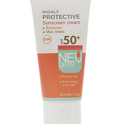 کرم ضد آفتاب نیودرم (Neuderm) مدل Highly Protective Max Tinted SPF50 حجم 50 میلی‌‌لیتر