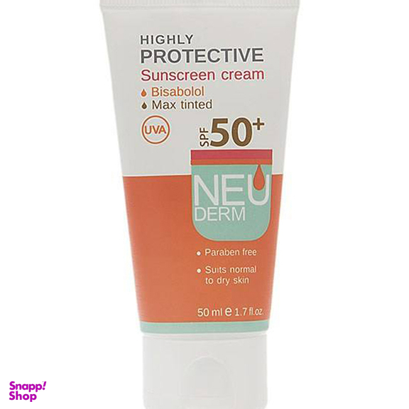 کرم ضد آفتاب نیودرم (Neuderm) مدل Highly Protective Max Tinted SPF50 حجم 50 میلی‌‌لیتر