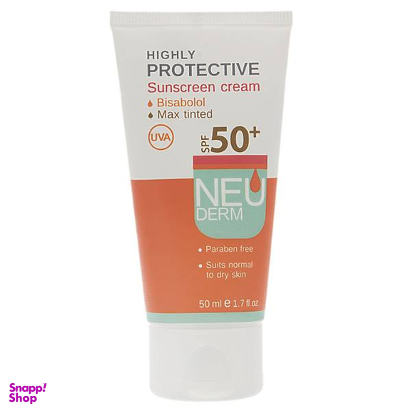 کرم ضد آفتاب نیودرم (Neuderm) مدل Highly Protective Max Tinted SPF50 حجم 50 میلی‌‌لیتر
