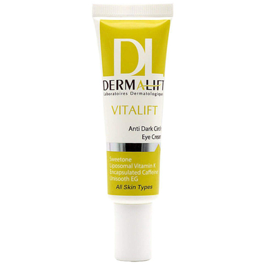 کرم ضد تیرگی و التیام بخش دور چشم درمالیفت مدل Vita lift Anti Dark حجم 25 میلی‌لیتر