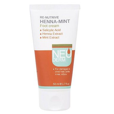 کرم ترک پا نیودرم (Neuderm) مدل Henna Mint حجم 50 میلی‌لیتر