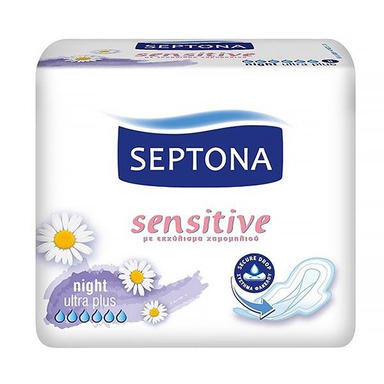 نوار بهداشتی سپتونا (Septona) مدل Night Sensitive بسته 8 عددی