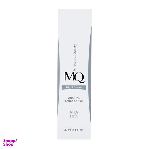 کرم لایه بردار ام کیو (MQ) مدل AHA 10% NIGHT CREAM حجم 30 میلی‌لیتر