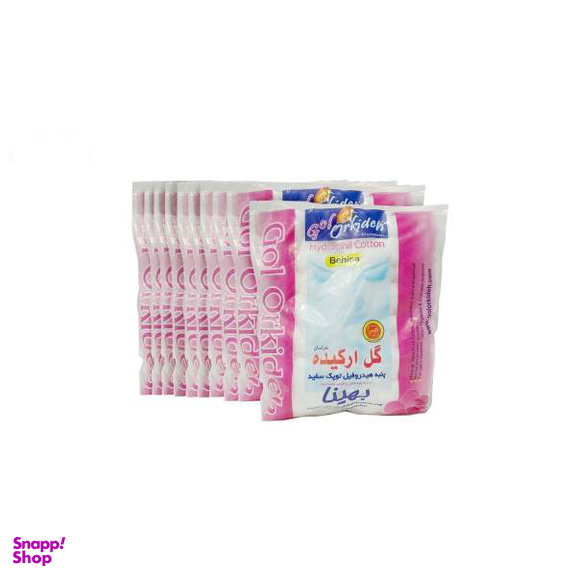 پنبه بهداشتی گل ارکیده (Gol orkideh) مدل بهینا بسته 50 عددی