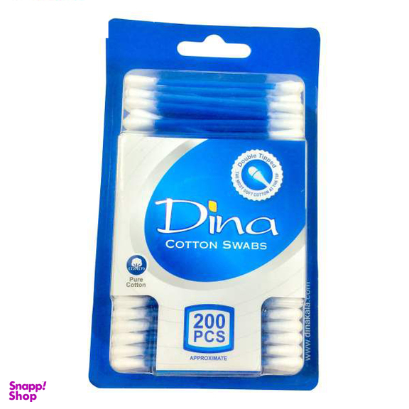 گوش پاک کن دینا (Dina) مدل Cotton Swabs بسته 200 عددی