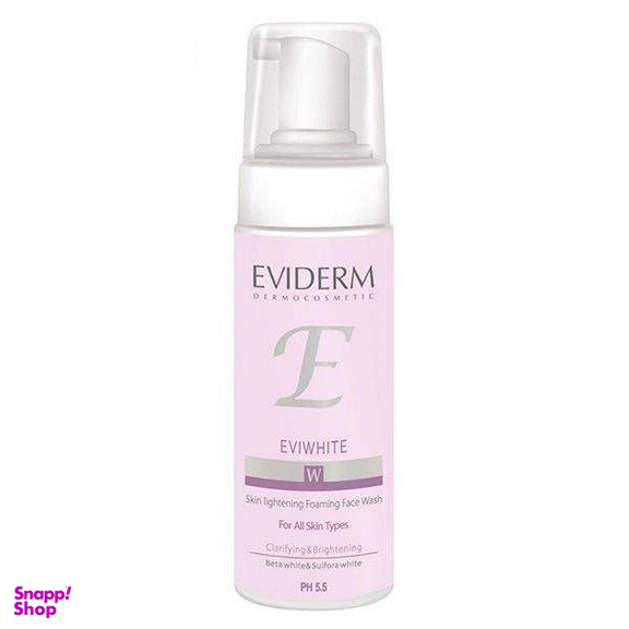 فوم روشن کننده صورت اویدرم (Eviderm) مدل Evi White حجم 150 میلی‌لیتر