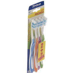 مسواک تریزا (Trisa) سری Super Promo مدل Focus Pro Clean با برس متوسط - بسته 2+2 عددی