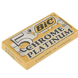 تیغ یدک سنتی بیک (Bic) مدل Platinum Chromium Double Edge بسته 5 عددی