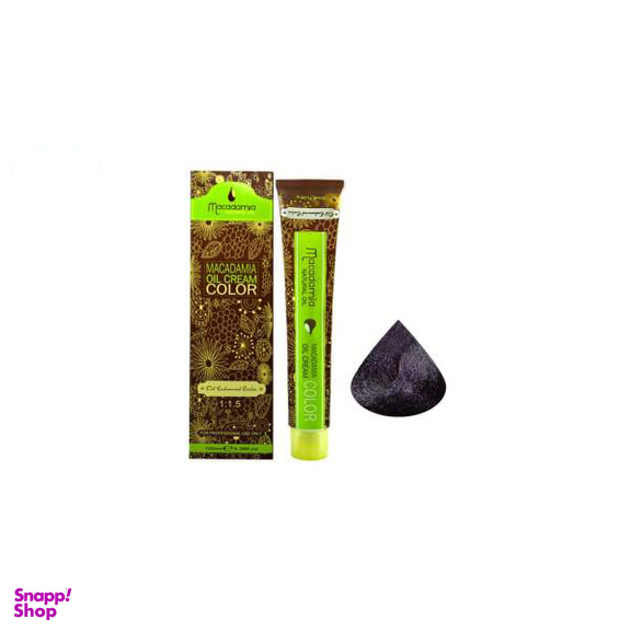 رنگ مو ماکادامیا (Macadamia) شماره VB رنگ مشکی بنفش حجم 100 میلی‌لیتر