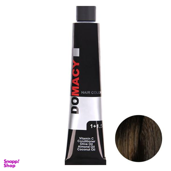 رنگ مو دوماسی (Domacy) شماره 4.08 رنگ قهوه‌ای تنباکویی متوسط حجم 120 میلی‌لیتر
