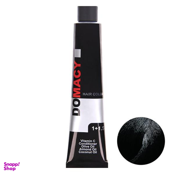 رنگ مو دوماسی (Domacy) شماره 1.1 حجم 120 میلی‌ لیتر رنگ مشکی پر کلاغی