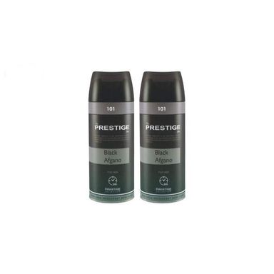 اسپری خوشبو کننده بدن مردانه پرستیژ (Prestige) مدل Black afgano حجم 150 میلی‌‌لیتر مجموعه 2 عددی