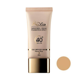 کرم پودر مدیسان (Medisun) سری Oily Skin مدل Foundation Effect حجم 30 میلی‌لیتر
