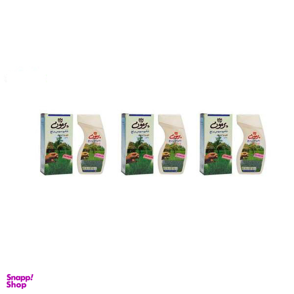 شامپو مو پرمون (Parmoon) مدل Rice Bran مناسب موی خشک حجم 250 میلی‌لیتر بسته 3 عددی