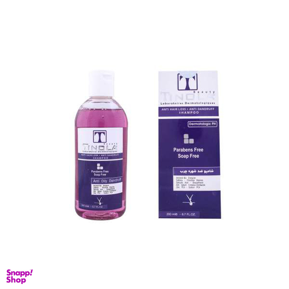 شامپو مو تقویت کننده و ضد شوره تینولا بیوتی (Tinola beauty) کد TI07 حجم 200 میلی‌لیتر